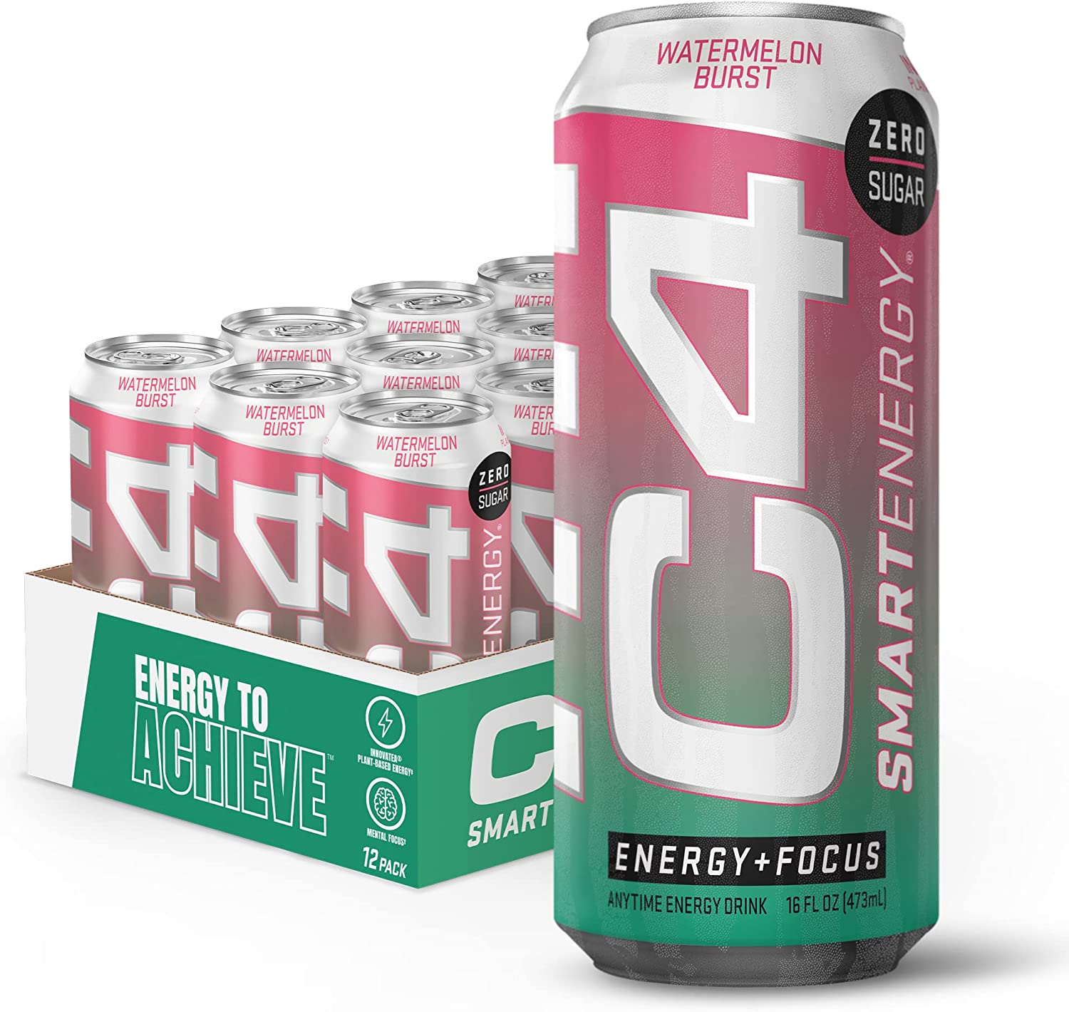 230527213543028_1 C4 Smart Energy Drink - Sugar Free Performance Fuel & Nootropic Brain Booster, Coffee Substitute or Alternative | Peach Mango Nectar 16 Oz - 12 Pack - Image 1